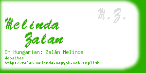melinda zalan business card