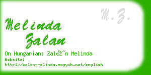 melinda zalan business card